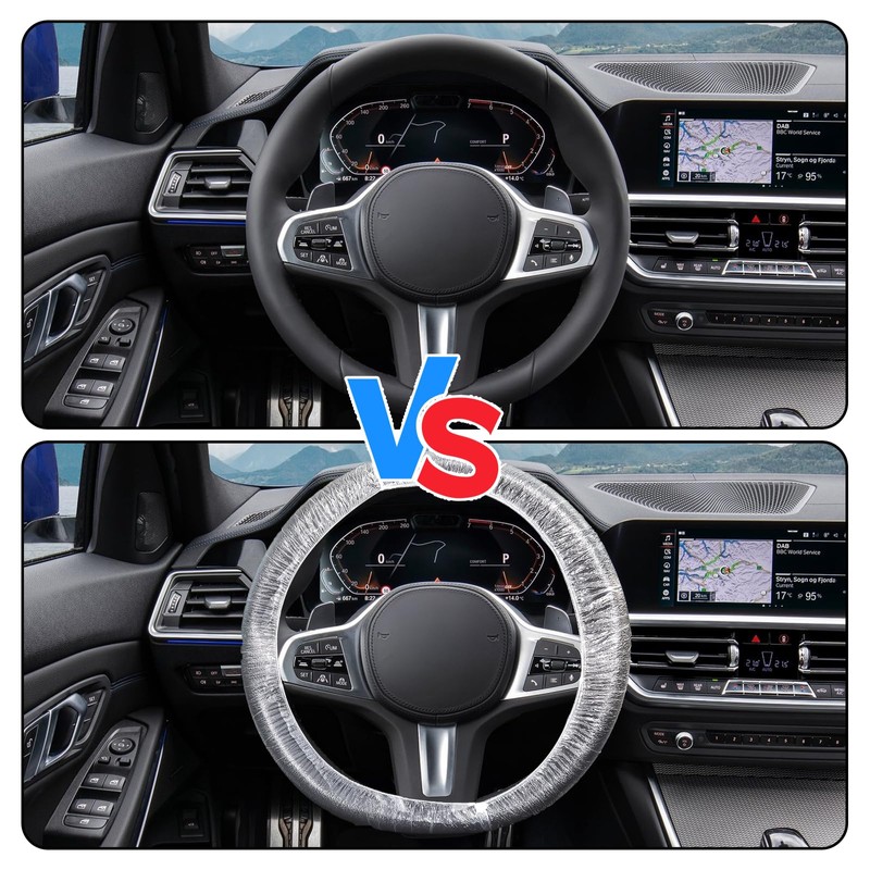 200pcs Disposable Steering Wheel Covers,Disposable Steering Wheel Protector with Elastic,