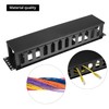 QWORK 4 Pack 2U Horizontal Rack Mount Cable Management Organizer,