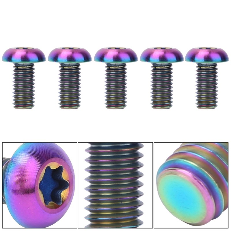 5pcs / Pack Titanium Alloy M5*12 Bicycle Water Bottle Cage