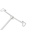 Camping Lamp Pole Retractable Double Light Hooks Retro Style Metal