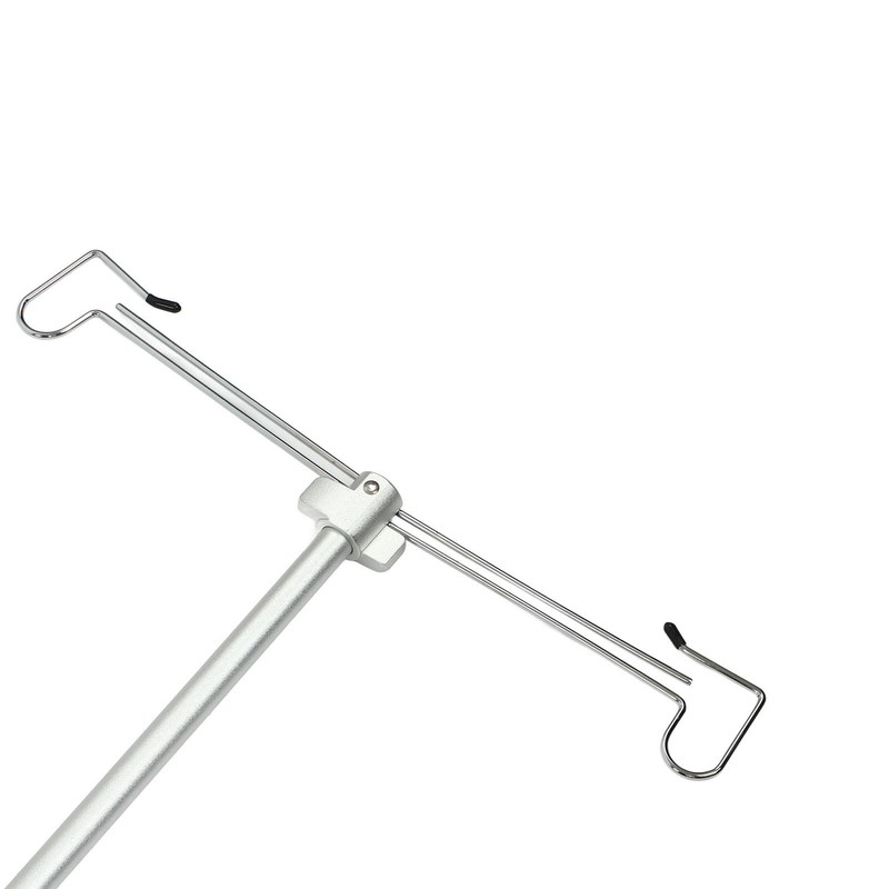 Camping Lamp Pole Retractable Double Light Hooks Retro Style Metal