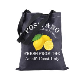 Italian Islands Tote Bag Positano Delicious Italian Lemons Fresh Shopping Bag Southern Italy Travel Gift (Positano BK)
