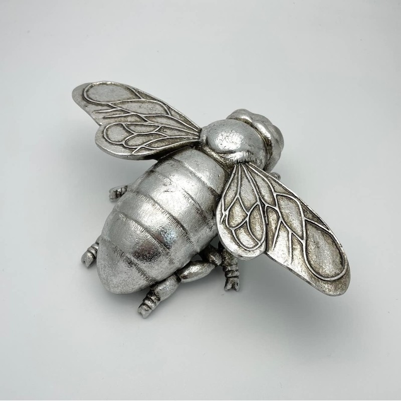 Langs Silver Bee Hanging Or Free Standing Ornament Antique Silver