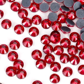 SS20 Red Hotfix Rhinestones Crystal Glass Bulk for DIY Clothes Shirts Shoes Glitter Decoration Gifts Flat Back Round(4.8MM 1440Pcs)