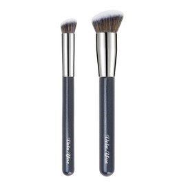 Vela.Yue Foundation and Concealer Brush 2 Piece Makeup Brush Set for All Formulas Liquid, Creamy or Powder