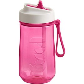 Trudeau Fuel Splash Leak-Resistant Sports Water Bottle with a Straw, Watermelon, 15oz