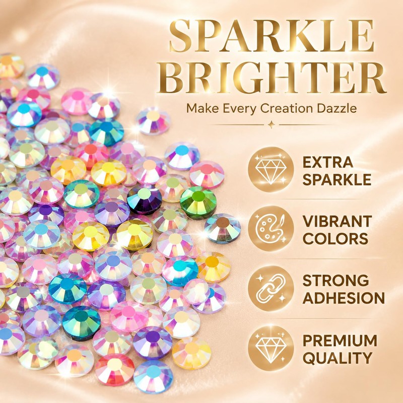40 Colors Bedazzling Kit, 45000Pcs 3mm Bedazzler Gems Jelly Rhinestones