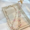 QUANTALY Smartphone Strap, Neck, Shoulder Belt, Floral Pattern, Pearl Strap,