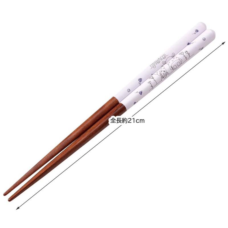 Skater Painted Chopsticks, 21cm, Kuromi, Sanrio Line Design ANN4SQ-A