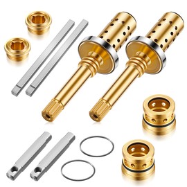 Enhon Valve Rebuild Kit Replacement for REB-VALVE, Compatible with Symmons Temptrol Valve, TA-10 Spindle Assembly, TA-4 Hot and Cold Seats, T-11 Cap Gasket, T-35A/B Seat Removal Tools (2 Pack)