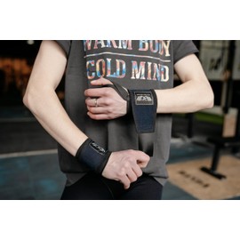 WARM BODY COLD MIND - Premium Cotton Weight Lifting Wrist Wraps for Cross Training, Powerlifting, Deadlift, Weightlifting, Gym, Wrist Straps, Workout, Fitness, Heavy-Duty Support (Navy)