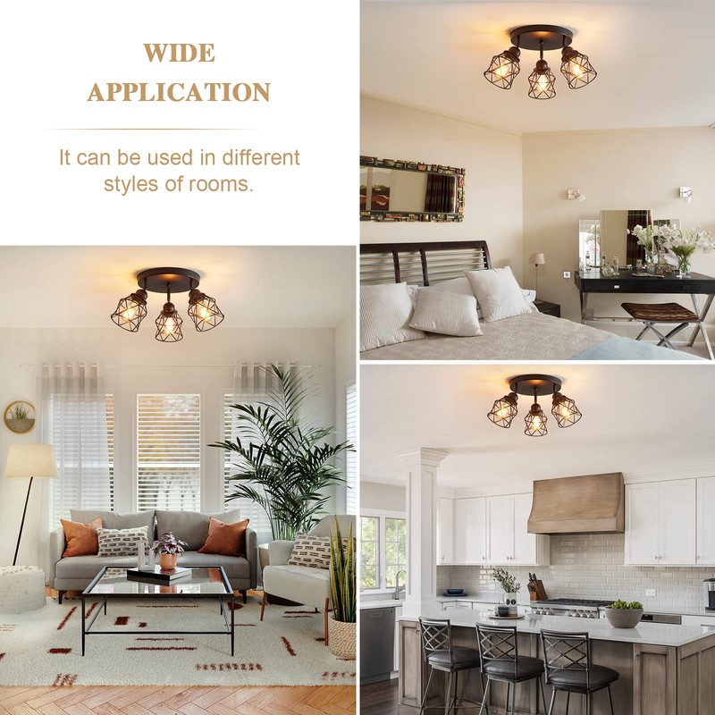 ABEAJAT Kitchen Light Fixtures, Adjustable Semi Flush Mount Ceiling Light