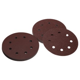 sourcing map 20pcs 7 Inch 8 Hole Hook and Loop Sanding Disc 40 Grit 120 Grit Flocking Sandpaper Random Orbital Sander Papers