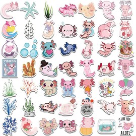 Axolotl Stickers Cute Axolotl Sticker Set 100 Pieces Waterproof Vinyl Stickers Graffiti Style Decals for Car Motorcycles Bicycle Skateboard Snowboard Luggage Laptop