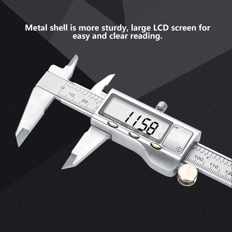 0-150mm High Accuracy Metal LCD Digital Vernier Caliper Micrometer Gauge