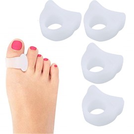 Gel Zehenspreizer mit Schleife Vielfalt Pack 4 Pack â Weicher Hochwertiger Zehenschutz, Zehenteiler Zehentrenner â Zehenspanner Zehen-Korrektur GroÃ