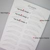 3 pcs White Microblading Hairstroke Practice Skin Hair strokes Pattern