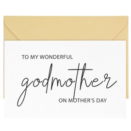 Godmother Mothers Day Gifts, To My Wonderful Godmother - Godmother Mothers Day Card, Godmother Gifts From Godchild, Mothers Day Gifts For Godmother, Best Godmother Gifts,Mothers Day Card For Godmother