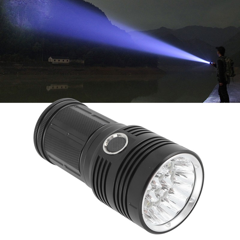 Strong Light Flashlight 10000LM 300‑500 Meters LED 4 Modes Rechargeable