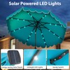 Tangkula 10FT Solar LED Patio Umbrella, 2-Tiers Scalloped Outdoor Table