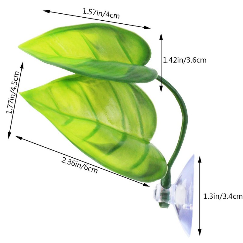 Lystaii 4pcs Betta Fish Leaf Pad with Suction Cup, Betta