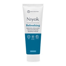 Niyok® Refreshing Zahnpasta "Spearmint" (75ml) • Remineralisierende Zahnpasta für gesunde Zähne • Natürlich sanfte Pflege & Frische • Plastikreduzierte Tube • Ohne Fluorid & Vegan