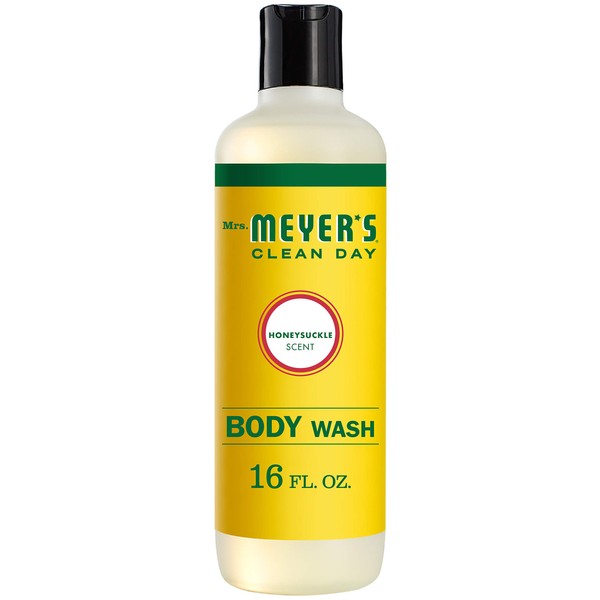 Mrs. Meyer's Clean Day Moisturizing Body Wash, Cruelty Free and Biodegradable Formula, Honeysuckle Scent, 16 oz