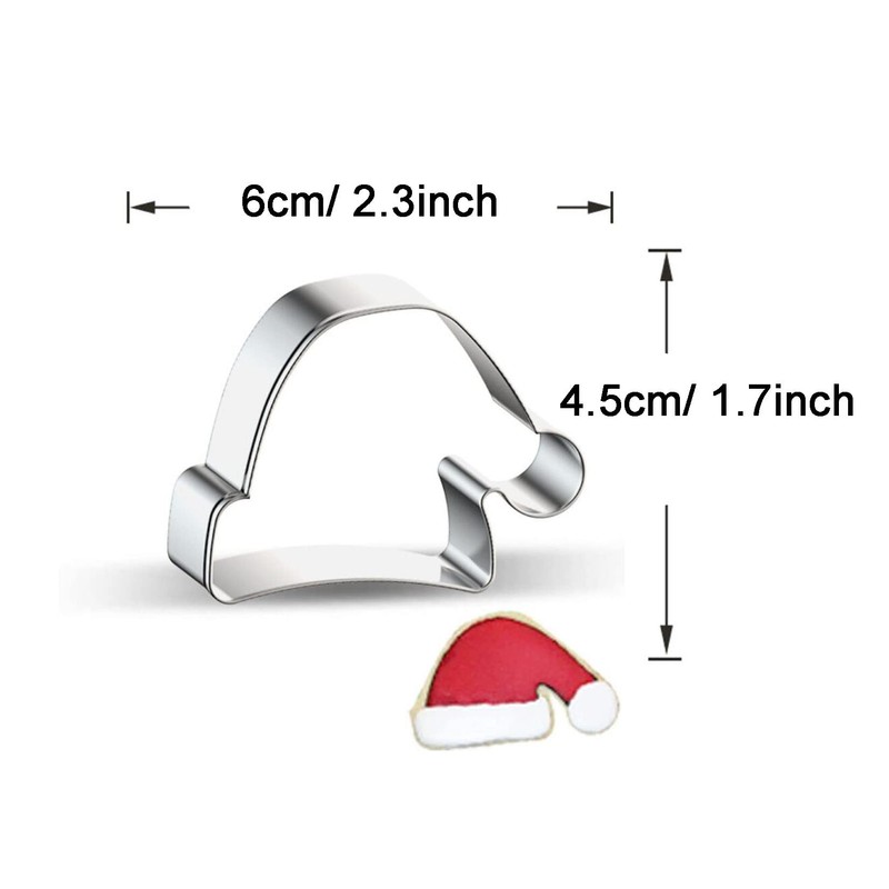 WDYJMALL Christmas Hat Santa Claus Cap Shape Cookie Cutter for