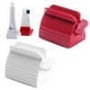 2 Pack Rankural Tube Squeezer Anti-Slip White Red Toothpaste Squeezer