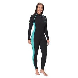 Women Full Body Coverup UV Swimsuit Stinger Suit UPF50+ Sun Protection Black Jade (US, Alpha, XX-Large, Regular, Regular, Black Jade)