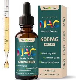 Geeoasis Liposomal Liquid NAC Supplement N-Acetyl Cysteine Drops, N Acetyl Cysteine 600 m