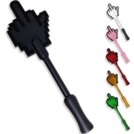 TOPMELON 3D Printed Wand Tap to Pay, Credit Card Wand, Tap to Pay Wand,Contactless Payment Card Holder, Tap-to-Pay Credit Card Wand (Black, Middle Finger)