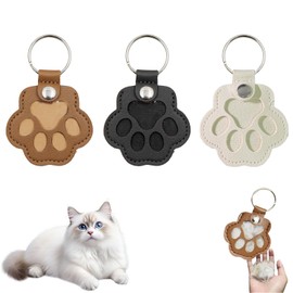 Evadollina Dog Keyring, 3 Pieces Key Fob Leather, Dog Memory, Pet Hair Reminder, Ash Jewellery for Filling, Cat Hair, for Cats, Dogs and Furry Pets