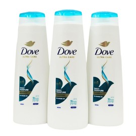 Dove Daily Moisture Shampoo 250ml, Pack of 3: Enhances Manageability, Promotes Silky Softness, and Protects Hair from Daily Wear and Tear with Advanced Formulas for Lasting Hair Health