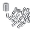 M METERXITY 50-Pack Aluminum Crimping Loop Sleeves, 2mm 5/64" Round
