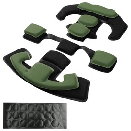 Yzpacc Tactical Helmet Pads, Universal Replacement EX Helmet Internal Memory Foam Pad Protective Mat for ACH MICH Team Wendy FMA EXF Helmet (Green)