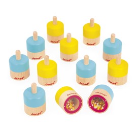 Janod - Sound Memo - Sensory Awakening Game - 12 Sound Blocks Containing 6 Sounds to Match in Pairs - Develops Hearing and Auditory Memory - Awakens the Senses - Wooden Toy - From 3 Years - J05309