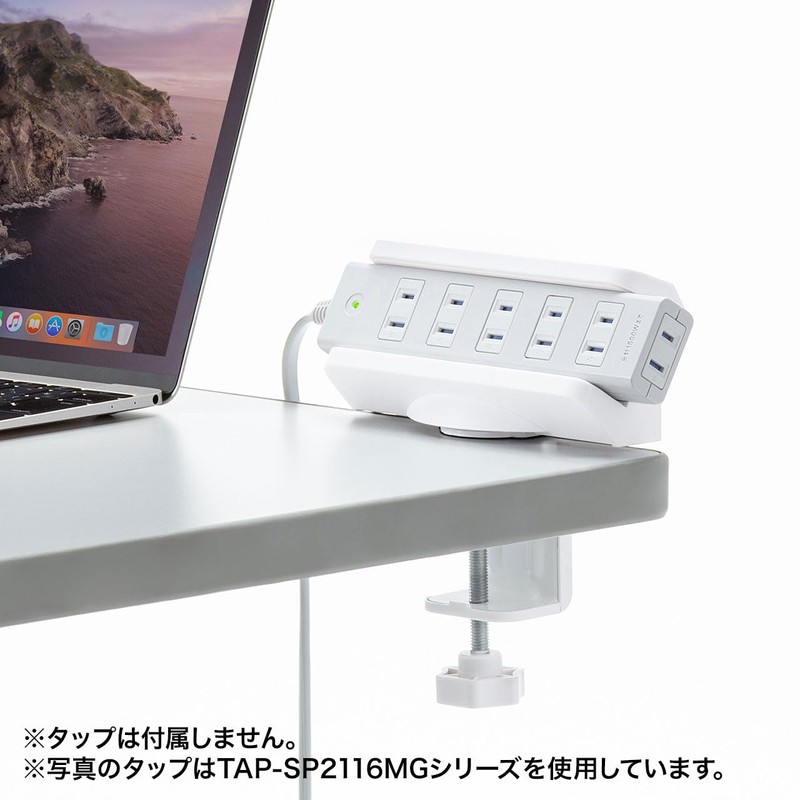 Sanwa Supply TAP-CLAMP1 Power Strip Desk Clamp Type Rotating Fixed
