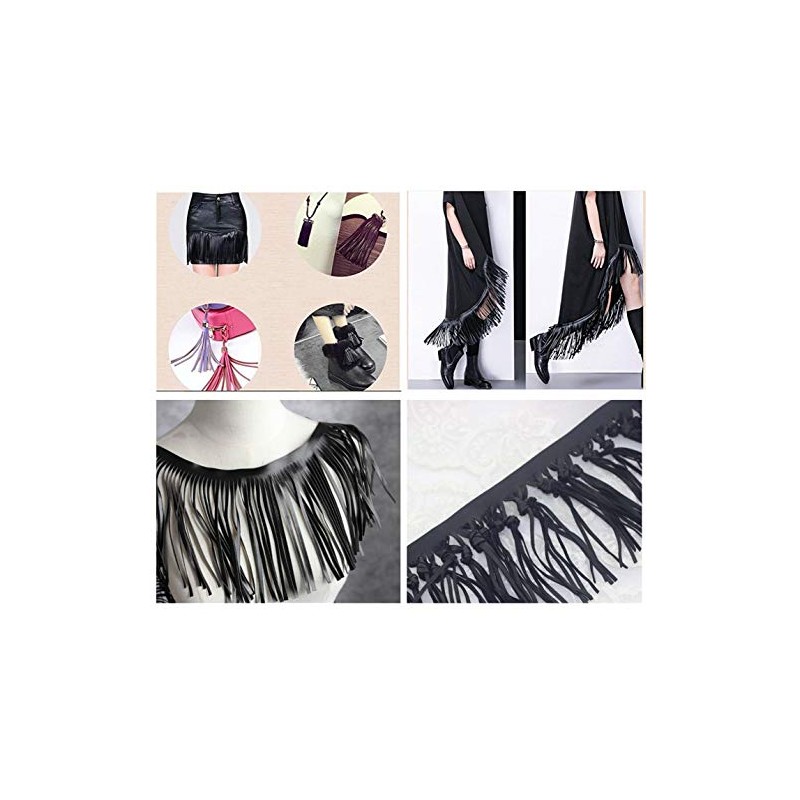 PU Leather Tassels Lace Trims Adornment DIY Craft Cloth Bag