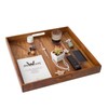 Serving Tray with Handles, 22 inch Large Square Ottoman Tray