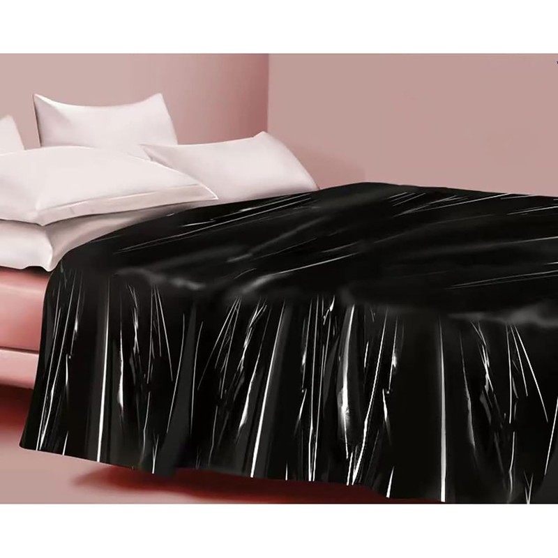 PVC Waterproof Mattress Bed Cover Thickened Mattress Protective Cover Bedspread,Black,1.3M*2.2M