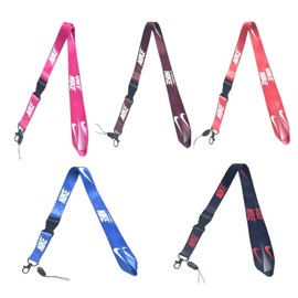 AllStyle By Patel Compatible Lanyards for Keys Neck Strap Keychain for Phones Bags Keys Cell Phones Bags Accessories (5, Black, Brown, Blue, Orange, Pink)