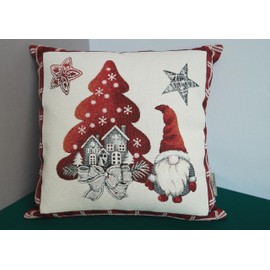 Sandner Cushion Cover Tapestry Chenille Leprechauns 45 x 45 cm Cushion Cover Sofa Cushion Decorative Cushion 1 Piece