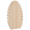 Jewelry Display Stand Freestanding Wooden Hand Made Flame Leaf Shape