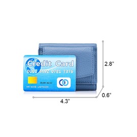 JONON Small Wallets for Women, Ladies Small Compact Bifold Pocket RFID Blocking Genuine Leather Wallet for Women (Light Pink)