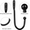 2PCS Metal Curtain Holdbacks, Curtain Tie Backs Hooks, Black Window