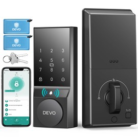 Devo G4 Smart Door Lock, 4 in 1 Keyless Entry Door Lock with Doorbell, Smart Lock Deadbolt for Front Door, App Control, Auto-Lock, Easy Installation, IP54 Waterproof, BHMA Grade 3