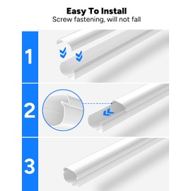 Toutgood 3'' Straight Duct Line Set Cover Kit Parts for Mini Split Air Conditioners and Heat Pumps, Central AC Decorative Upgraded UV-proof Strong& durability ABS