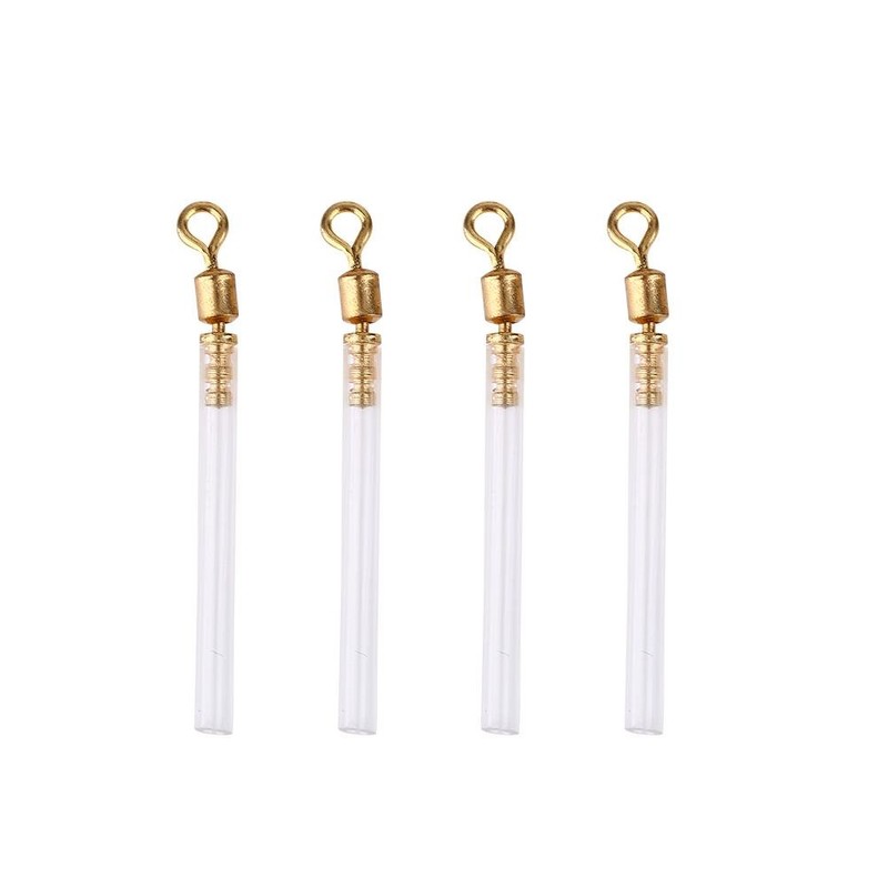 50pcs Float Waggler Adaptors Copper Fishing Swivel Head With Tube