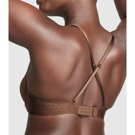 Victoria's Secret Everyway Low Back Clear Strap Strapless Push Up Bra, Bras for Women, Ganache, 38DD